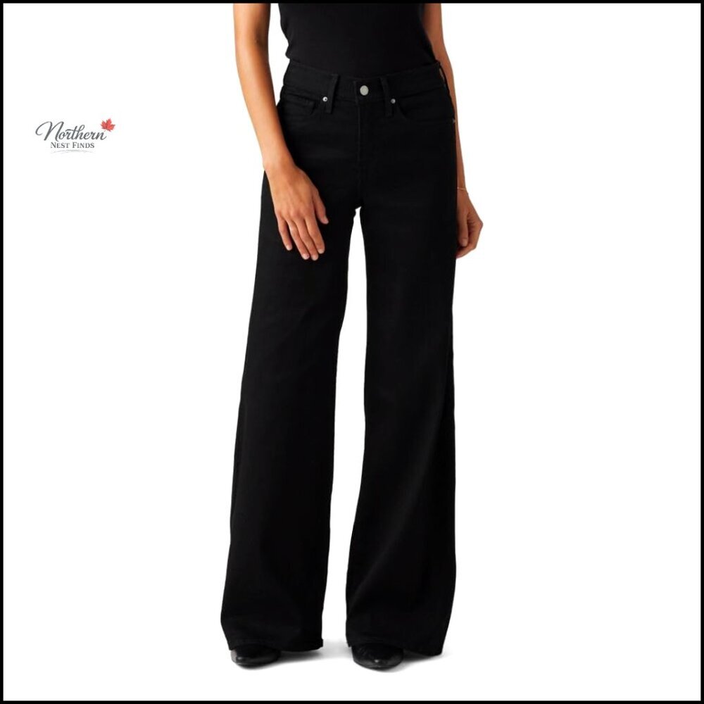 Shaping Wide-Leg Jeans with Tummy Panel, Stretch Denim, Flattering Fit